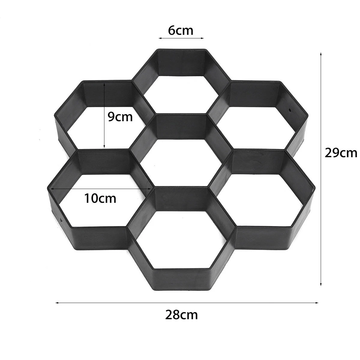1 шт Пластиковые шестигранные бетонные формы для бетонной дорожки, брусчатки, формы для бетонных ступеней