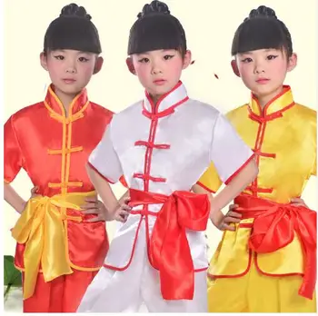 (0102) Children's Martial arts performance costumes girls and boys Kung Fu Long Sleeve taiji folk dance clothing stainless steel telescopic sword performance sword kung fu swords taiji martial art martial arts training telescopic sword