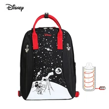 Disney функциональный рюкзак для подгузников, большая вместительность, Детская сумка для мамы, утепленный USB подгузник для мам, сумка для путешествий
