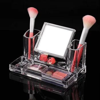 

High Quality Transparent Acrylic Cosmetics Organizer Make-up Box Organizer Storage Box Makeup Organizer With Mirror