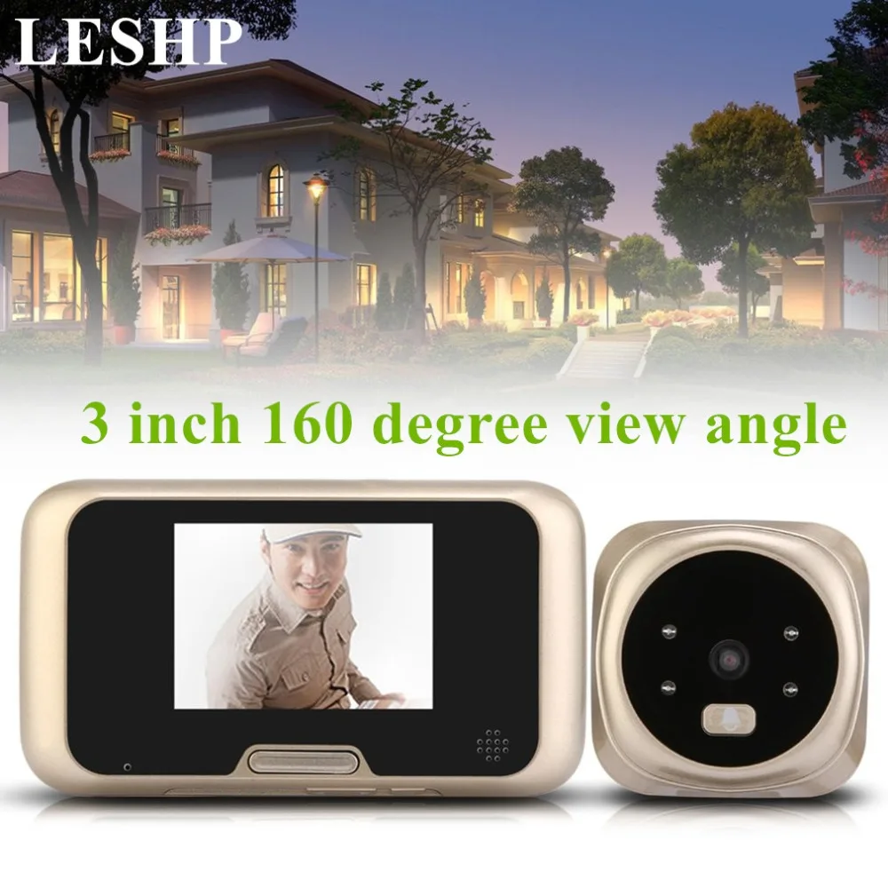 

LESHP 3.0 inch TFT LCD Video Camera Peephole Wireless Zoom Camera Doorbell 160 Degrees Wide Viewer Night Vision Doorbell