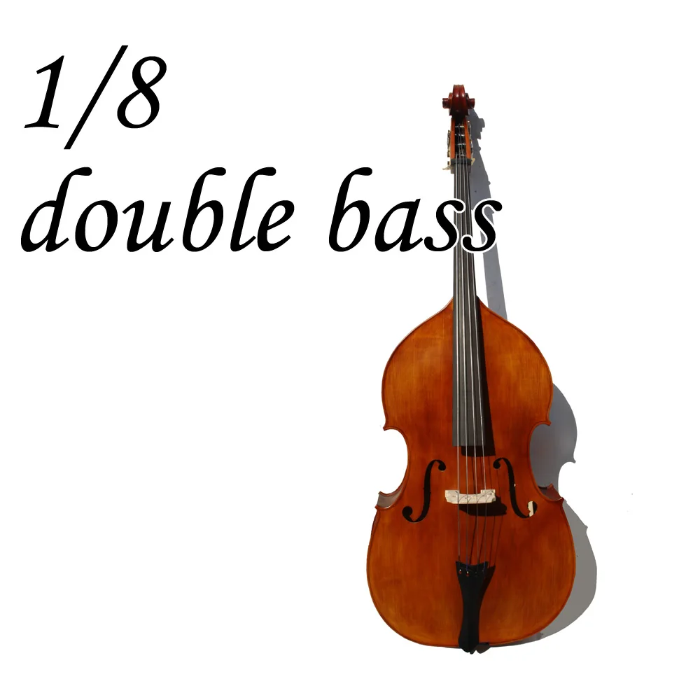 Размер 1/8 1/4 1/2 3/4 4/4 ручной работы из цельного дерева, двойной бас, высокое качество, студенческий двойной бас, хороший звук, музыкальный инструмент - Цвет: One eighth