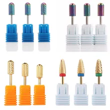 MAKARTT 30 комплектов карбид-вольфрамовый ногти сверла набор 3 шт пилка для акриловых ногтей сверло Маникюр Педикюр 3/3" F0695X