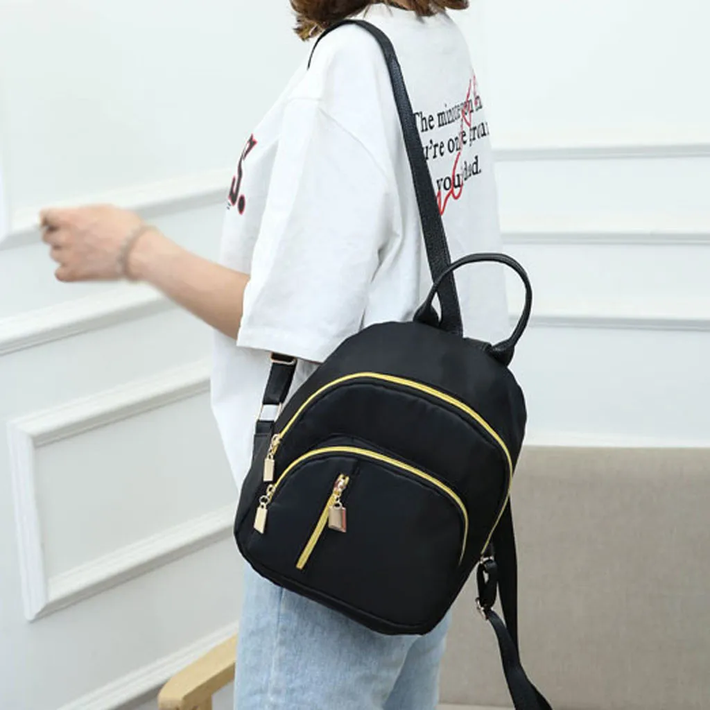 Женский модный рюкзак однотонный многофункциональная сумка на плечо повседневный рюкзак из материала Оксфорд с отверстиями#20