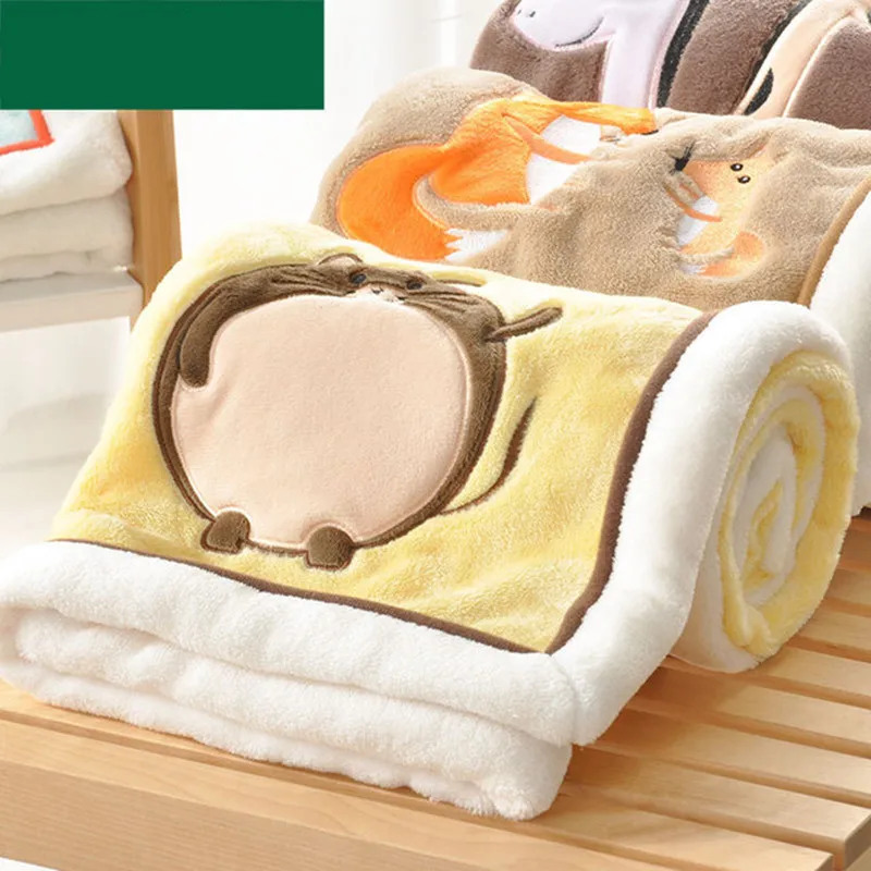 Baby Blankets Newborn Swaddle Wrap Blanket Super Soft Infant Bebes Basket Stroller Bedding Covers Children Cartoon Quilts 100*75