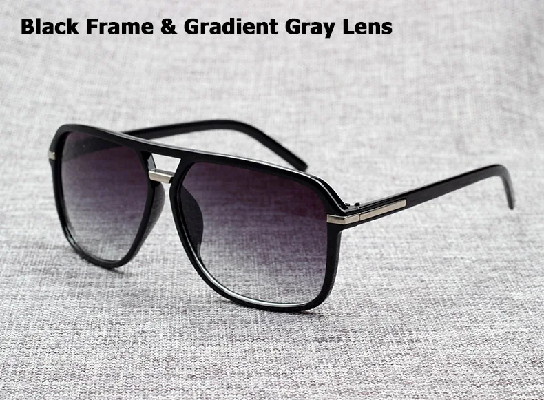 JackJad Модные мужские крутые квадратные стильные градиентные солнцезащитные очки для вождения, винтажные брендовые дизайнерские дешевые солнцезащитные очки Oculos De Sol 1155 - Цвет линз: Black Gradient Gray