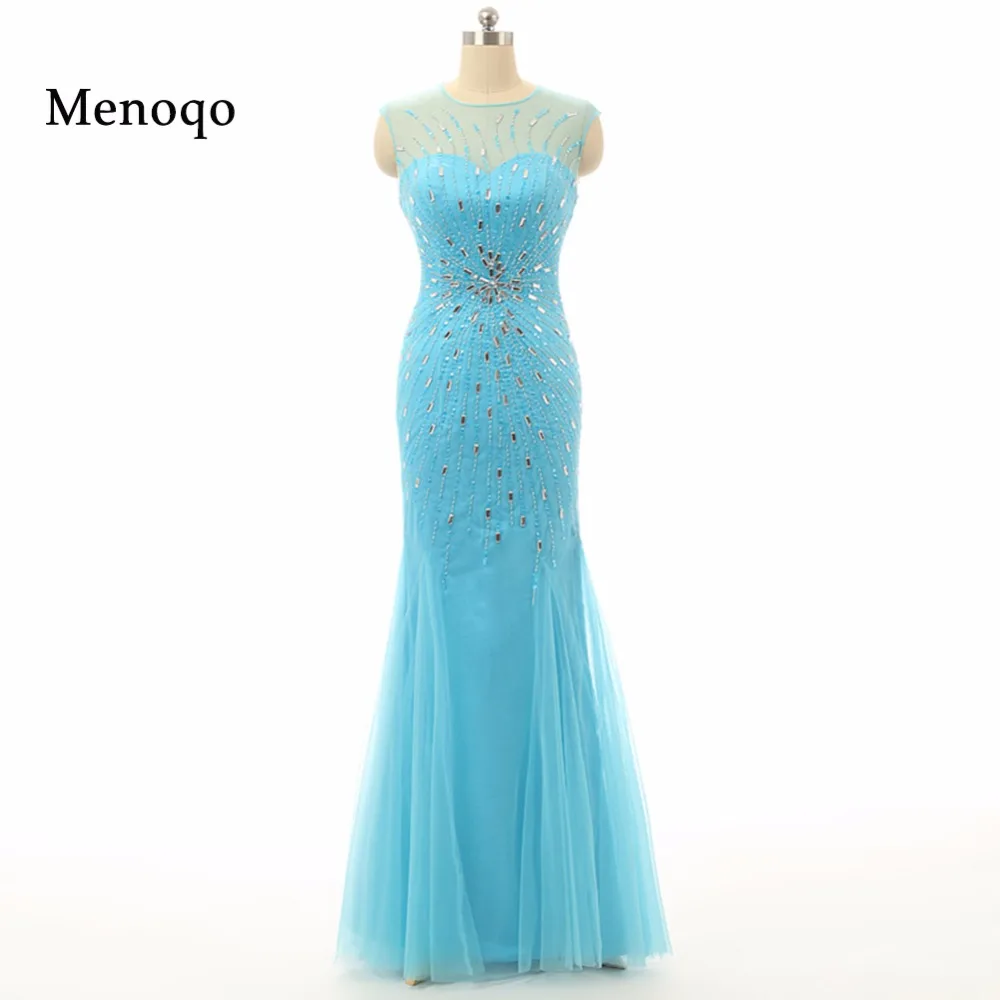 2017 חרוזים טול מקיר לקיר מסיבה נשף Abendkleider שמלות Vestido De Festa ארוך סגנון חדש בת ים שמלת הערב אמיתי דגם
