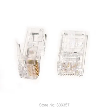 

100Pcs/lot RJ45 Network Cable Modular CAT5e Plug 8P8C Crystal head