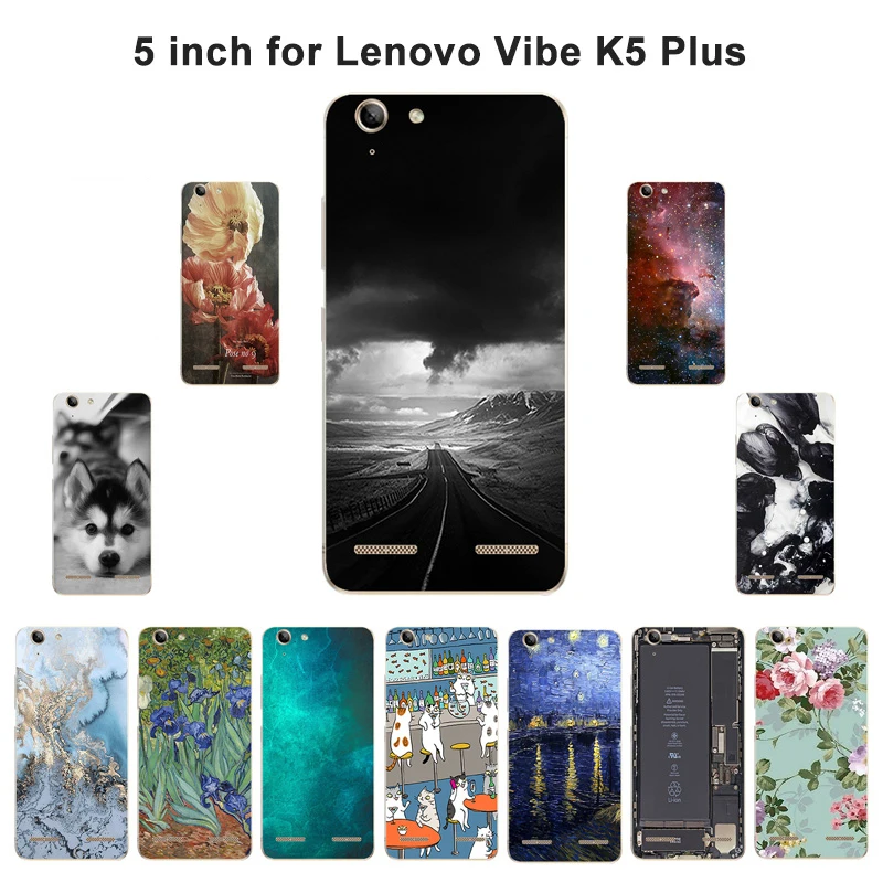 

for Lenovo A6020 Case Cover For Lenovo Vibe K5 Scenery Painted Silicon Cover for Lenovo A6020a40 5 inch for Lenovo Vibe K5 Plus
