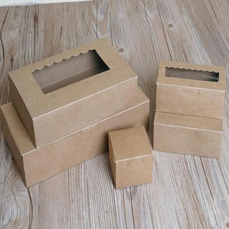 Baking Kraft White Box Packaging Valentine Chocolate Box Mooncake Packing Boxes Party Handmade Favors PP788