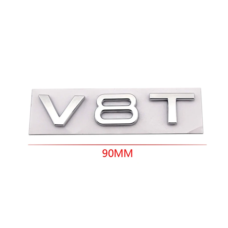 V6T V8T V10 V12 W12 для Audi TT RS7 SQ5 A8L с изображением букв и цифр эмблема глянцевый чёрный для автомобильного стайлинга крыло магистральному Знак логотипа Стикеры