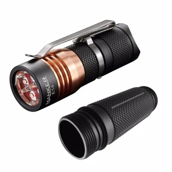 

Manker E14 1600 Lumens 4x Cree XP-G3 LED /4x Nichia 219B LED /4x Nichia 219C LED Flashlight Pocket EDC 18350 Torch + 18650 Tube
