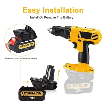 

AUGKUN New 18V Battery Adapter DM18D Converted To Li-Ion Charger Tool Convertor For Dewalt Batteries