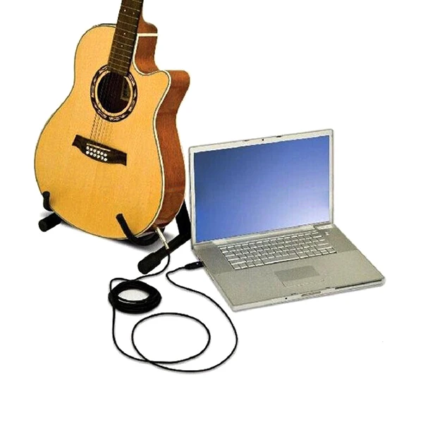 Perfectly 3M Guitar Bass 1/4'' 6.3mm To USB Link Connection Instrument