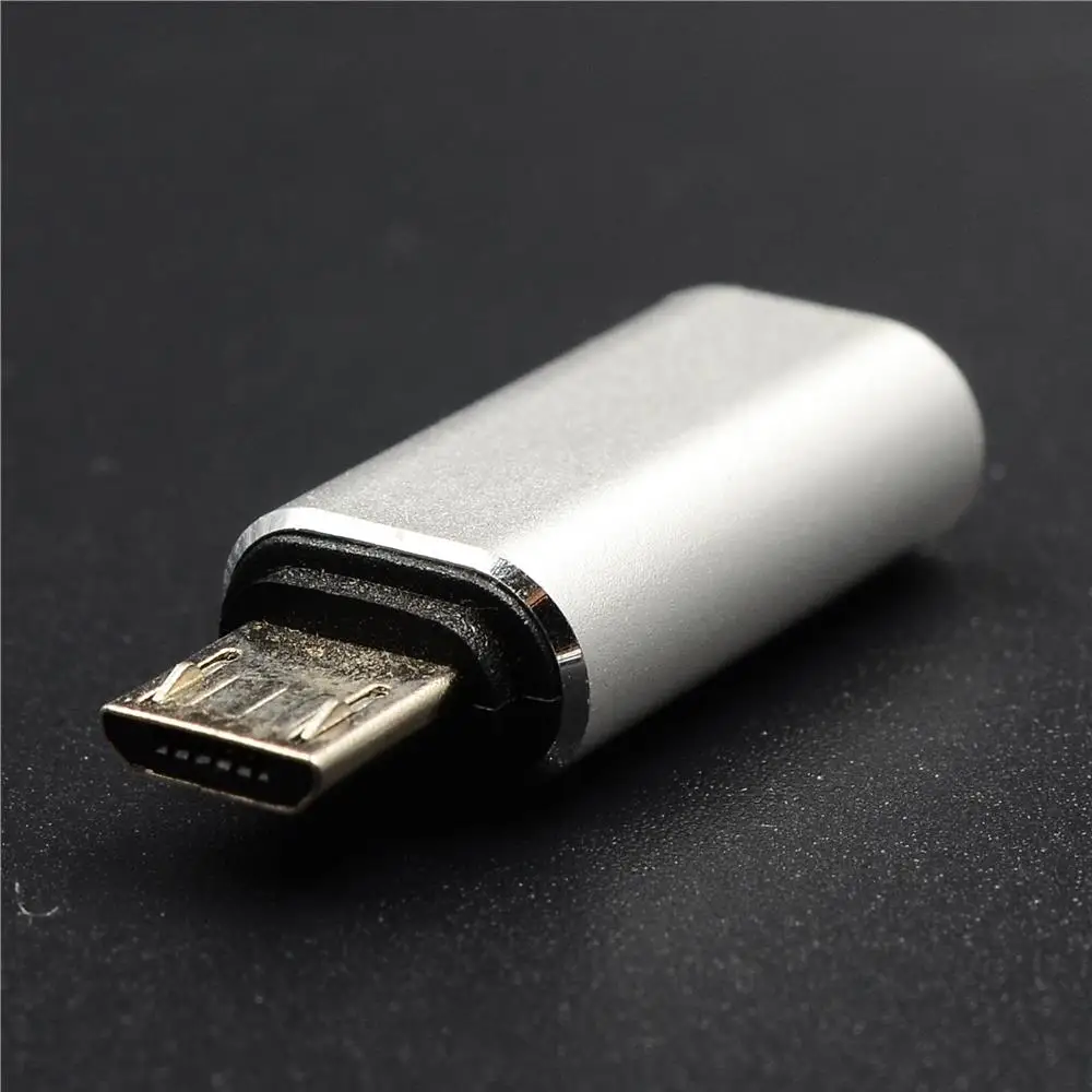 Металлический type-C Женский к Micro USB Мужской адаптер, для MicroUSB Мужской к type-C Женский адаптер