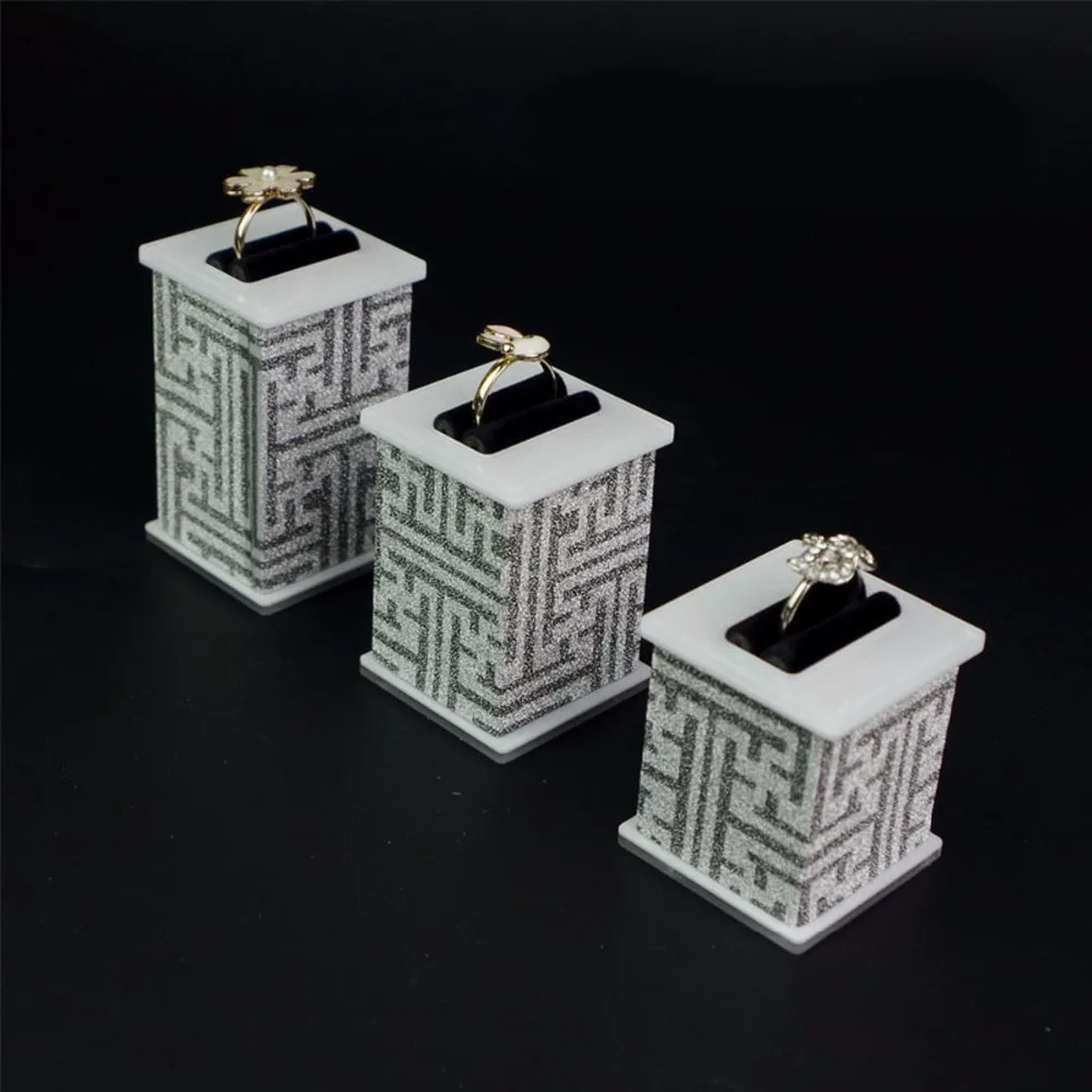 3pcs Acrylic Stand For Ring Jewellery Display Trays Decoration Rack