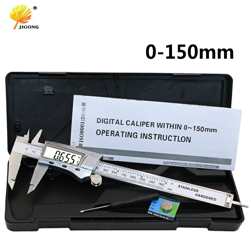 

JIGONG 8inch 0-200mm Electronic Caliper Digital Vernier Caliper qstexpress digital caliper micrometro electronic digital caliper