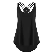Plus Size Ladies' Bandages Sleeveless Vest Top High Low Tank Top Notes Strappy Tank Tops Plus Size Ladies' Bandages Sleeveless Vest Top High Low Tank Top Notes Strappy Tank Tops