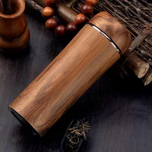 Wood Thermos Purple CUP sand liner Bamboo Thermo-cup keep warm water bottle mug mighty MUGS