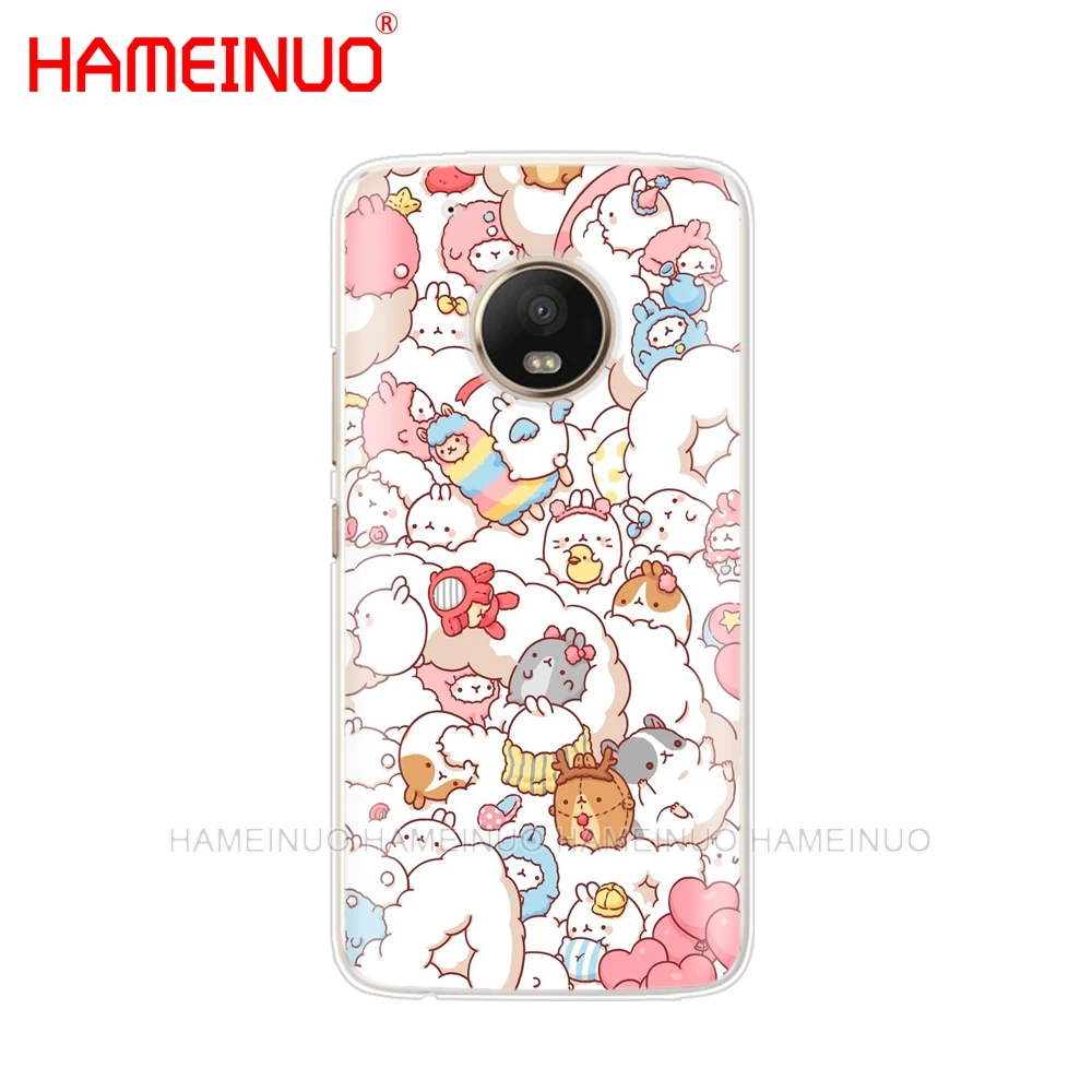 HAMEINUO Kawaii Molang с рисованным аниме собаки кошки кожаный чехол для мобильного телефона чехол для Motorola Moto x4 C G6 G5 G5S G4 Z2 Z3 PLAY PLUS - Цвет: 42802