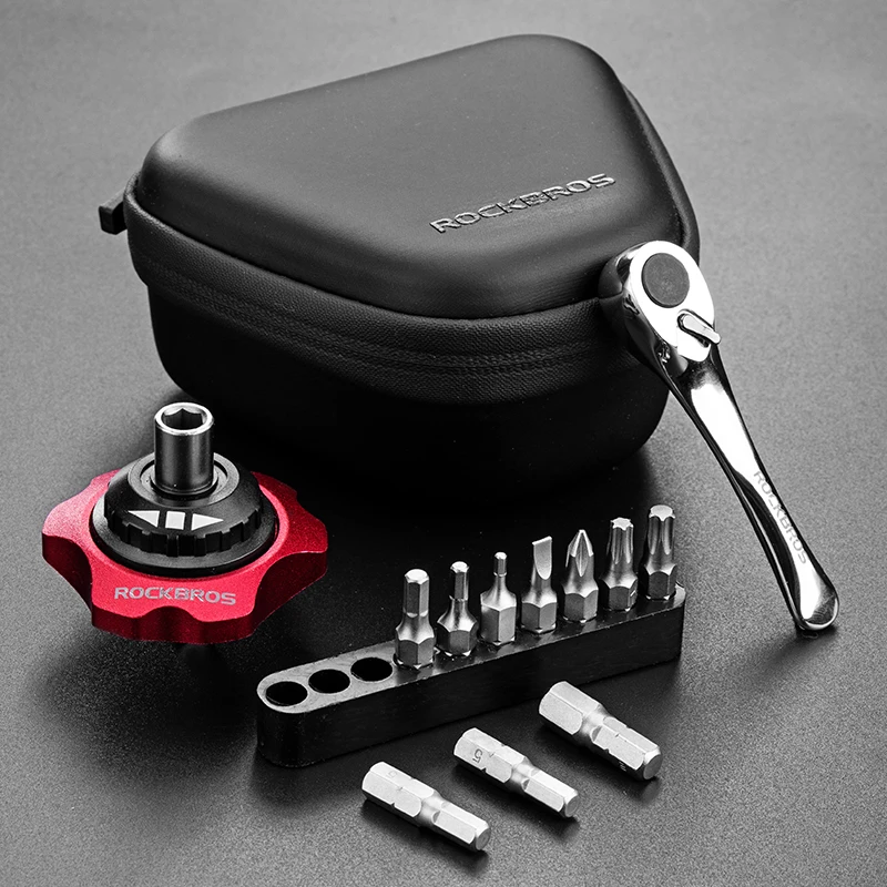 

ROCKBROS 12 In 1 Bike Torque Wrench Tool Multi-Tools Mini Ratchet Socket Set Kit MTB Road Bicycle Repair Tools