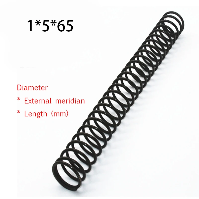 

50pcs Spring Y-type compression spring Line Diameter * External Meridian * Length (mm) 1*5*65mm