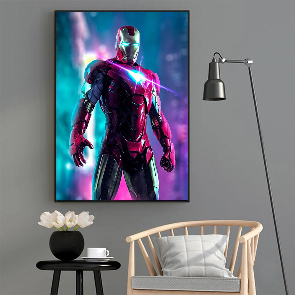Marvel Poster Iron Man hero Canvas Painting Baby Nursery Home Decoration Kids Cartoon Poster 3