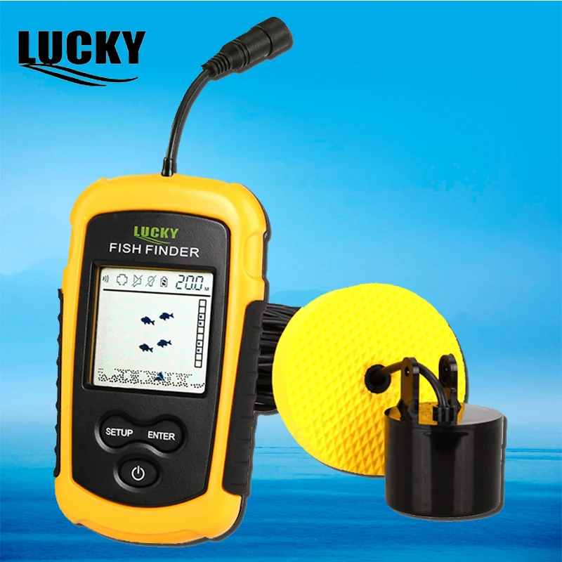 Localizador de Peixe para o Barco Barco de Pesca Acessórios de Pesca Sonda de Profundidade com Fio Sorte de Pesca Pesca no Gelo Finder Portátil Sonar Fishfinder Sensor Ff1108 1