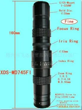 

New Machine vision lenses Widely used in great depth of electronic products test Adjustable aperture zoom lens!free shipping!