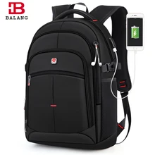 BALANG Brand 2019 New Men's Casual Backpacks Waterproof 15.6 inch Laptop backpack USB Large Capacity School Backpack for Boys BALANG Brand 2019 New Men's Casual Backpacks Waterproof 15.6 inch Laptop backpack USB Large Capacity School Backpack for Boys