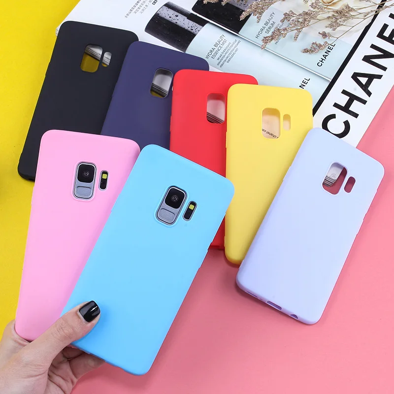 ТПУ карамельного цвета чехол для телефона samsung Galaxy S10 S8 S9 S7 Edge Plus Lite роскошный
