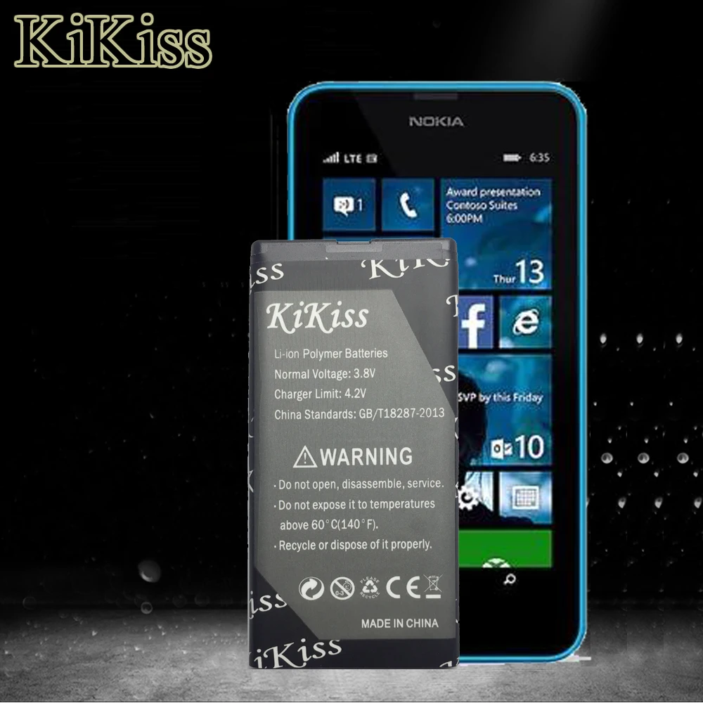 

KiKiss BL-5H BV-T5C BL-L4A BV-L4A BV-5J BN-06 Battery For Nokia Lumia 630 635 640 535 830 435 532 430 RM 1077 1072 978 1090 1069