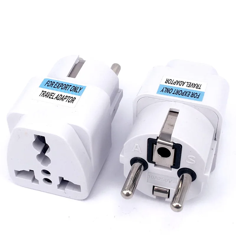 AU US UK to EU AC Power Plug Travel Adapter Outlet Converter Socket Receptacle 
