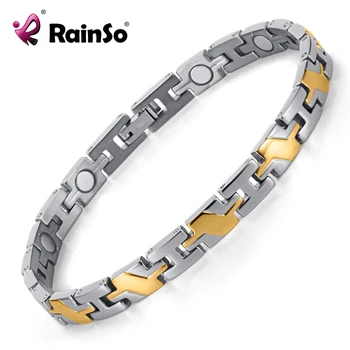 

Healing Magnetic Bracelet Men/Woman Titanium Magnetic Bracelet Titanium Bracelet With Magnets In IP Gold Plating OTB-124SG