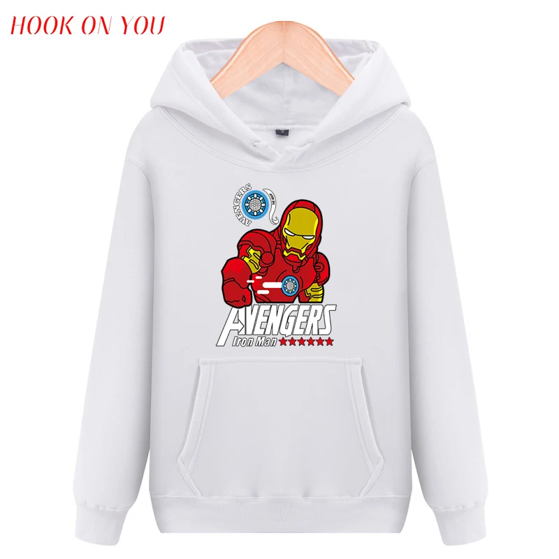 

Fashion Marvel Comics The Avengers Superhero Pullover Hoodie Spider Superman Iron Man Hulk Print Fleece Long Sleeve Sweatshirt