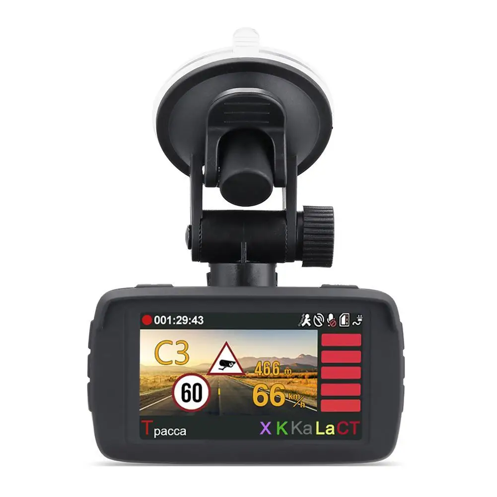 100 Genuine 3 in 1 Video Recorder Radar Detector GPS FULL HD 1296P