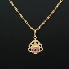 Женское ожерелье с подвеской глаз Золотой Маятник духовное ювелирное