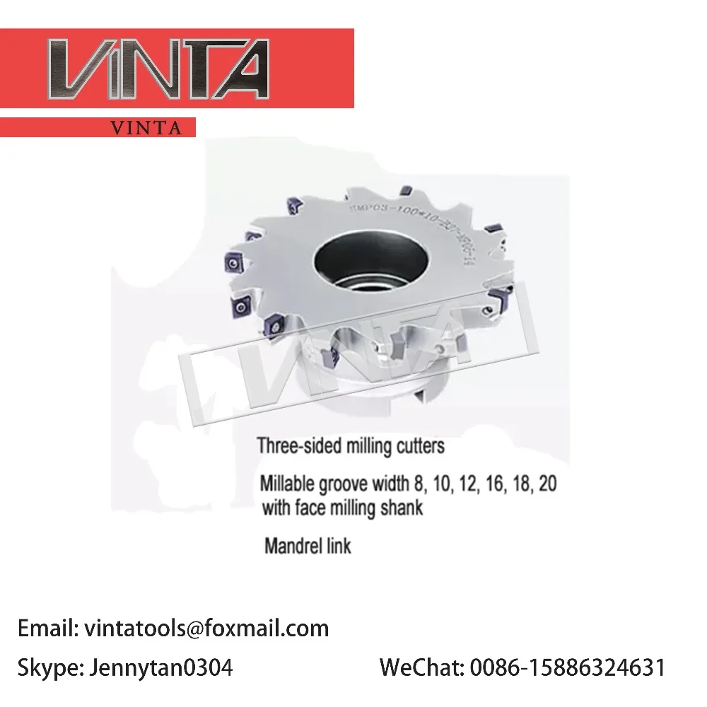 

Free shipping side and face indexable milling tool SMP03 SMP03-080*8-A22-MP06-10 for cnc carbide milling insert MPHT060304-DM