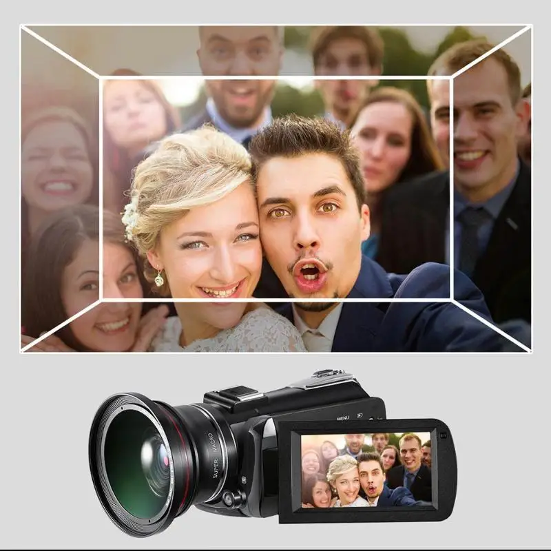 ORDRO AC3 Digital Video Cameras 4K 24MP 30X Zoom WiFi Night Vision Camcorder with 0.39X Wide Angle Lens+Lens Hook+Micophone ORDRO AC3 Digital Video Cameras 4K 24MP 30X Zoom WiFi Night Vision Camcorder with 0.39X Wide Angle Lens+Lens Hook+Micophone