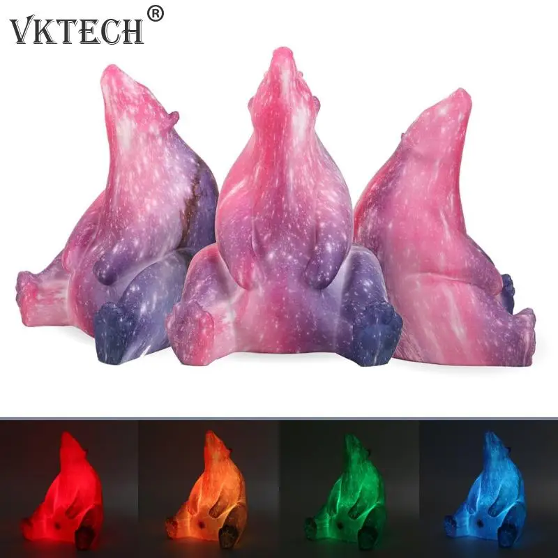 

16 Colors 3D Printing Polar Bear Lamp Colorful Change Touch LED Night Light with Remote Control Household Table Lamp Decoration