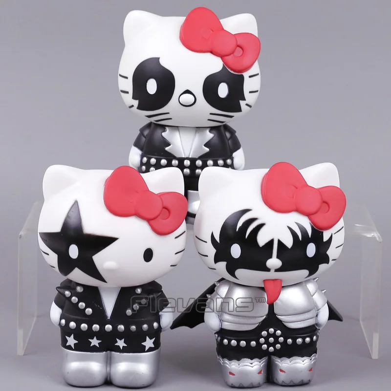 

KISS HELLO KITTY The Starchild Demon Catman Vinyl Figure Collectible Model Toy 13cm 3 Styles