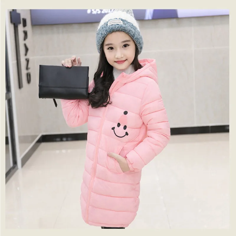 

weiqinniya Girls Down Parkas Jackets Winter Jacket For Girl Fashion Children Parka Down Coat For Girl Thick Hooded Jackets Smile