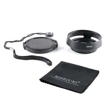 

43mm metal Lens Hood for Leica M Voigtlander Summicron camera Lens+Cap+gift+for Anti-lost rope