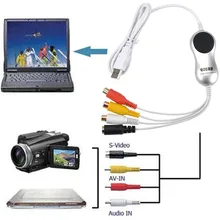 Захват видео через USB ЗАХВАТ аналогового видео AV S-Video V8 VHS Hi8 8 мм видеокамера ТВ stb старые видеокассеты для MAC OS и Win10 64