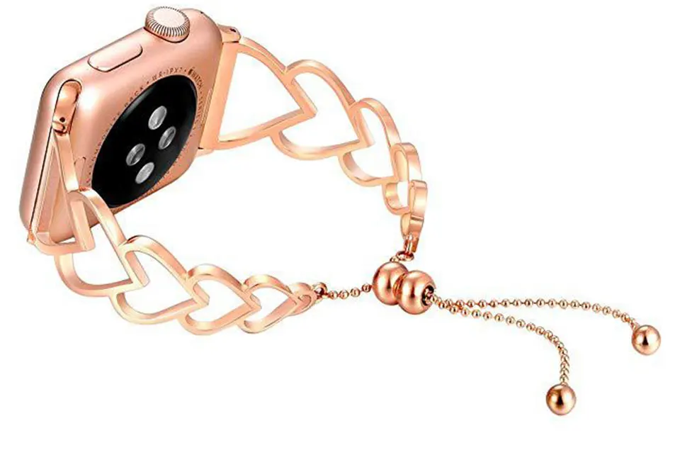 Женские Нержавеющая сталь браслет ремешок для наручных часов Apple Watch 1/2/3/4 38 мм/42 мм для наручных часов iwatch, смарт-Ремешки для наручных часов аксессуары Замена