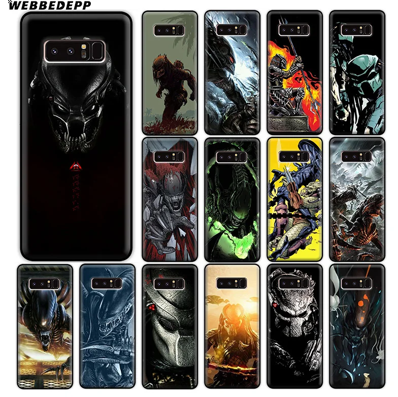 

WEBBEDEPP Xenomorph Aliens predator Soft Silicone Case for Samsung Galaxy A9 A8 A7 A6 Plus 2018 A5 A3 2017 2016 Note 9 8