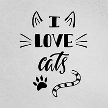 Autocollant I Love chats en vinyle, 15x11.8cm, pour fenêtre de voiture, ordinateur portable