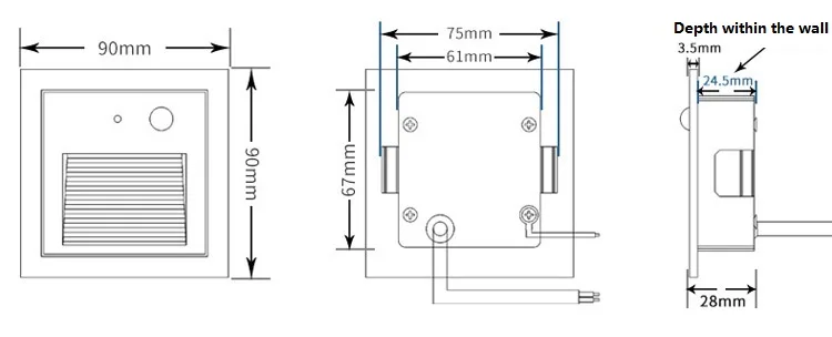 Датчик индукционного движения светодиодный лестничный светильник наружный шаг ночник подножки встраиваемый угловой настенный светильник наружный садовый светильник