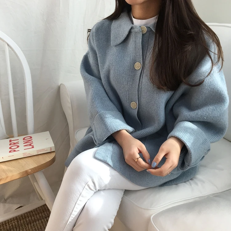 DICLOUD, винтажные короткие вязанные свитера, женский модный свитер большого размера, женские зимние пальто, женские дизайнерские Топы Harajuku, новинка