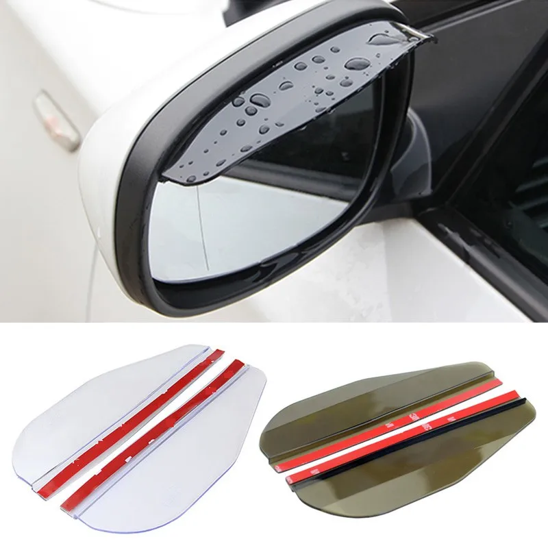 

2pcs PVC Car Back Mirror Eyebrow Rain Cover sticker For Daewoo Matiz Nexia Nubira Sens Tosca Winstorm accessories